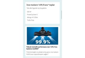 Resim Turbo Başlıklı Yüksek Performanslı Torbasız Elektrikli Süpürge, Kompakt Tasarım, Hepa Filtreli, Onerous Lambader Hediye 