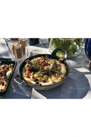 Resim Delixa Staub Toz Istiflenebilir Fırın Kabı, Yuvarlak (16 Cm, 0,4 L Içerisinde Bulunan Mat Siyah Kaplı Tepsi 