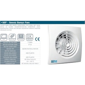 Resim Kayıtes 100'lük Sessiz Banyo Fanı 90 M3/H 