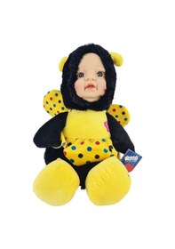 Resim Sevimli Bebek Yüzlü Arı Peluş Oyuncak Uyku Arkadaşı 35 Cm Sarı 