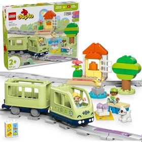 Resim LEGO® DUPLO® Kasabası İnteraktif Macera Treni 10427 - Okul Öncesi Yaştaki Çocuklar için Eğitici Oyuncak Yapım Seti (57 Parça) 