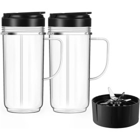 Resim 22 Oz Uzun Fincan Flip Üstte Kalıp Kapağı Yedek Parçası Magic Bullet 250W MB1001 Karıştırıcılar Kupa Kupa Sap (Yurt Dışından) 
