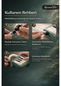 Resim Melodika Yedek Hortum Ve Başlık Seti 32 & 37 Tuş Uyumlu Esnek Spiral Hortum Beyaz 
