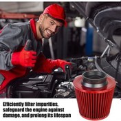 Resim Dancemonkey Yıkanabilir Kırmızı Performans Filtresi - 7.6cm Soğuk Hava Emiş Filtresi 