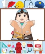 Resim Tox Pilot Meslekler Keçe El Kukla T324 . Eğitici Oyuncak 