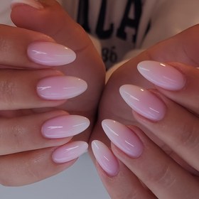 Resim 24 adet Basınçlı Tırnak Seti, Klasik Fransız Gradyan, Pembe ve Beyaz, Badem Şekilli, Orta Uzunluk, Parlak Bitiş, Tırnak Dosyası ve Jelly Glue ile, Güzellik ve Kişisel Bakım, Tırnak Sanatı Aksesuarları |Gelin Tırnakları |Düğün Tırnakları 