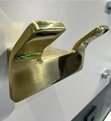 Resim Dekor Banyo Ikili Bornoz Askısı Pvd Gold 