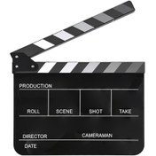 Resim Xiyyadms Siyah Akrilik Ve Ahşap Film Klapboard - İngilizce Model 3 - 30x24.5x1.8cm 