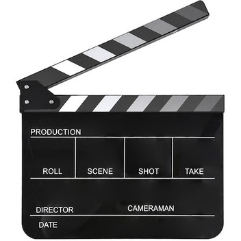 Xiyyadms Siyah Akrilik Ve Ahşap Film Klapboard - İngilizce Model 3 - 30x24.5x1.8cm