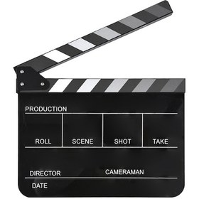 Resim Xiyyadms Siyah Akrilik Ve Ahşap Film Klapboard - İngilizce Model 3 - 30x24.5x1.8cm 