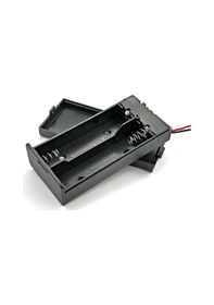 Resim 18650 2li Pil Kutusu On/Off Anahtar 15cm Kablolu 2 Adet Seri Lion DC 7.4V Kapaklı Batarya Yuvası 