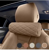 Resim Xuweiwei 1 Adet Evrensel Araç Boyun Yastığı - Havalandırmalı Sünger Ve Çıkarılabilir Kılıflı, Kahverengi 