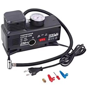 Resim 220 Volt-12 Volt 250 Psi Psi Kompresör Lastik Hava Şişirme Oto Pompası Fişli Çakmaklıklı Lisinya 