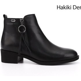 Resim Gönderi R Kadın Siyah Fermuarlı Kalın Topuklu Fermuarlı Hakiki Deri Bot Gkzb13410416 Siyah 