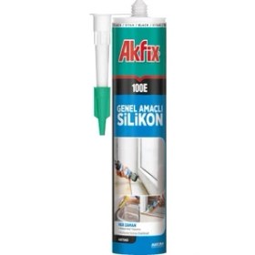 Resim Akfix 100E Genel Amaçlı Silikon 280 ml Şeffaf SA041 