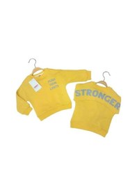 Resim Çikoby Erkek Bebek Your Limits Yazılı Sweatshirt-13681 Sari 