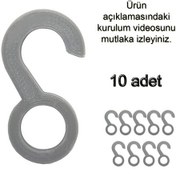 Resim Çadır Direği (pol) Kancası Kolay Çadır Kurulum Aparatı 10 Adet Çok Renkli 