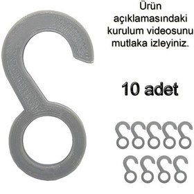 Resim Çadır Direği (pol) Kancası Kolay Çadır Kurulum Aparatı 10 Adet Çok Renkli 