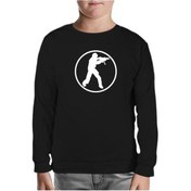 Resim Counter Strike - Cs Soldier Siyah Çocuk Sweatshirt Siyah 