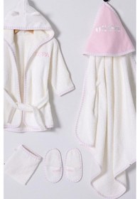 Resim U.s. Polo Assn Kız Bebek Bornoz Set Ekru-2075 Standart 