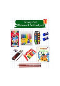 Resim Temel Okul Kırtasiye Seti Matematik Seti Hediyeli 