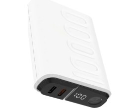 Resim Bix TPB15 10000MAH Pd 20W Usb-C ve Usb-A Qc 3.0 Çift Portlu 22.5W Süper Hızlı Şarj Destekli ve Dijital Ekranlı Mini Powerbank Beyaz 