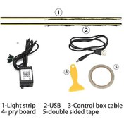 Resim Senfonik Uygulama Kontrolü 256 Renkli Led Gökyüzü Çevre Işığı Atmosferi Sunçatı Rgb Usb 1 Piece Set 