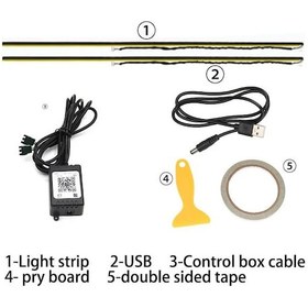Resim Senfonik Uygulama Kontrolü 256 Renkli Led Gökyüzü Çevre Işığı Atmosferi Sunçatı Rgb Usb 1 Piece Set 