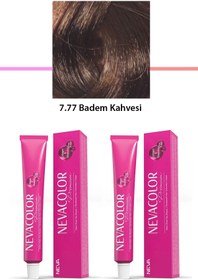 Resim Litae LitaeTrend 2 li Set Premium 7.77 Badem Kahvesi - Kalıcı Krem Saç Boyası 2 X 50 g Tüp 