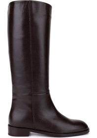 Resim Tamer Tanca Kadın Hakiki Deri Kahverengi Klasik Çizme 33 12005 Bn Czm Sk25-26 Kahve Derı Kahverengi 