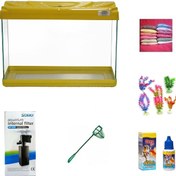 Resim Kanki Pet 3518 Akvaryum Hazır Set Sarı 35 CM 