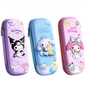 Resim Kawaii Sanrio Fermuarlı Kalem Kutusu Karikatür Cetvel Organizatör Çantası Sevimli Kuromi Melody Kırtasiye Okul Malzemeleri Hediyesi Öğrenciler ve Çocuklar İçin Okula Dönüş 