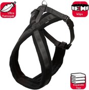 Resim Karlie Yumuşak Göğüs Tasması 74 - 100 CM Siyah 