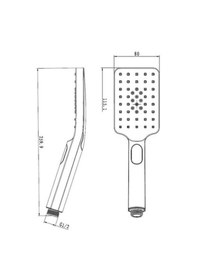 Resim Bocchi Air2 Touch2 Eco 115s 3 Sprey Fonksiyonlu El Duşu Krom 5500-0020 Çok Renkli 