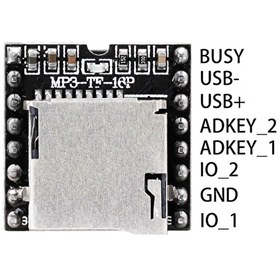 Resim MP3-TF-16P Mini Mp3 Player Modülü Wav Ses Çalma Oynatıcı Micro Sd 