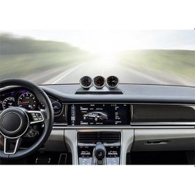 Resim Lurrea Mini Araba Otomobil Dijital Saat Otomatik İzle Termometre Higrometre Süs C Dekorasyon Thermometer 