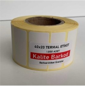 Resim Kalite Barkod 15 Rulo Termal Etiket 40X20 MM 
