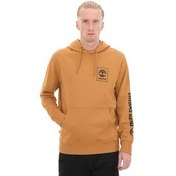 Resim Timberland Stack Logo Print Hoodie (Regular Bb) Erkek Sweatshirt Bronz 