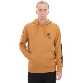 Resim Timberland Stack Logo Print Hoodie (Regular Bb) Erkek Sweatshirt Bronz 