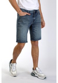 Resim Lee Cooper Elyo Erkek Jean Şort-17883-Blue Mıd Mavi 