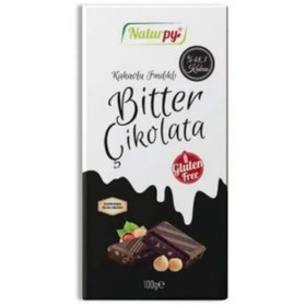 Resim NATURPY Glutensiz Fındıklı Bitter Çikolata 100g 