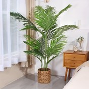 Resim 119.89cm Dev Kuzey Avrupa Palm Ağacı Yapay Bitki - Canlı Yeşil Sahte Yaprak Zeminde Duran Dekor, Oturma Odası, Yatak Odası, Ofis İçin - Bakım Gerektirmeyen Plastik Bitki, Doğal Görünüm, Güç Gerektirmez, Paskalya ve Hanuka İçin Mükemmel, Bitki Dekoru, Yatak Odası Yeşillikleri, Modern Ev Dekoru, Dayanıklı Sahte Yapraklar 