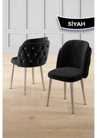 Resim Canisa Zae Serisi 90x168 Lak Panel Antrasit Ironi Krom Ayak Masa Takımı 4 Siyah Sandalye Antrasit İroni Masa Sandalye Siyah Ayaklar Krom 