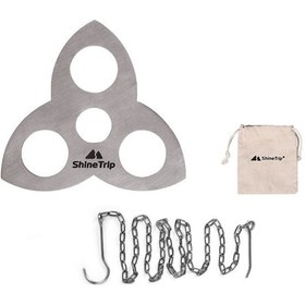 Resim Mufunye Outdoor Kamp Barbekü Tripod Asma Rahlesi, Çelik Malzeme - Paslanmaz Çelik Çok Renkli 