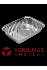 Resim yorulmaz ambalaj Kullan At Kapaklı Alüminyum Kase 1500 gr – Büyük Boy – 24 Adet 