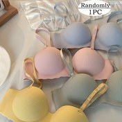 Resim Kadınlar için 1 adet rastgele, Yaz İnce Askısız Sütyen, Küçük Göğüs Düğmeli, Çizgili, Yarım Kup, Sargısız, Sarkanı Önler, Zarif Stil, Çıkarılamayan Dolgulu, Yetişkin Bedeni 