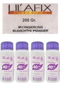 Resim H.A.S Oksidan 40 Volüm 60 Ml X 4 + Lilafix Toz Saç Açıcı Oryal 200 G (512351624) 