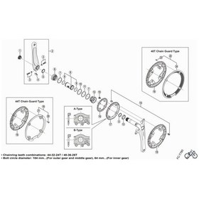Resim Shimano 24t-ae Aynakol Dişlisi Fc-t551 Fc-m610/fc-t611/fc-t521 3x10 104mm Bcd 4 Kollu Siyah 