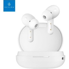 Resim Haylou Moripods Anc Bt Kulaklıklar -30db Anc Çağrı Gürültü Önleme Oyun Modu 30h Pil Ömrü Bt5.2 10mm Dinamik Sürücü 3.9g Kompakt Gövde Beyaz 