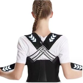 Resim Hasby Kadın Ayarlanabilir Dik Duruş Korsesi Duruş Düzeltici Korse Siyah 